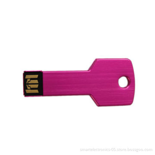 Metal key-shaped USB flash drives, 64MB-128GB flash memory capacity, free packing, printing